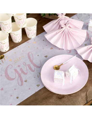 Baby Shower Tischläufer Baby Girl 3m x 28cm | BelleFete.ch