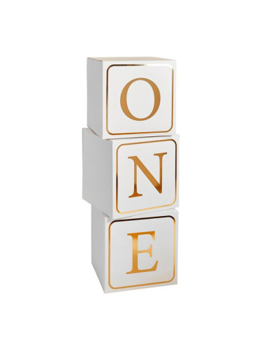 Boîtes “One” – décoration pour 1er anniversaire | BelleFete.ch
