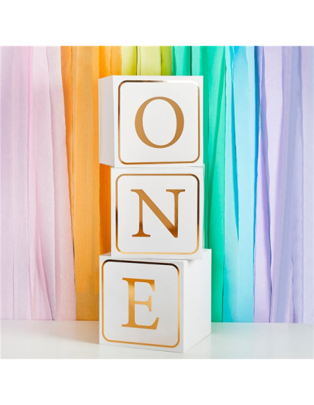 Boîtes 1er Anniversaire “One” | Décoration anniversaire 1 an | BelleFete.ch
