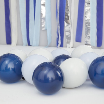 Kit mit 40 Mini-Luftballons Marineblau und Grau - Partyballons - Bellefete.ch