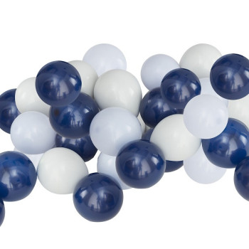 Kit mit 40 Mini-Luftballons Marineblau und Grau - Partyballons - Bellefete.ch 2