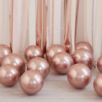 Kit mit 40 Mini-Ballons Rose Gold Chromé - Partyartikel - Bellefete.ch
