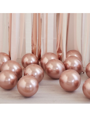 Kit di 40 mini palloncini Rose Gold Chromé - Articoli per feste - Bellefete.ch