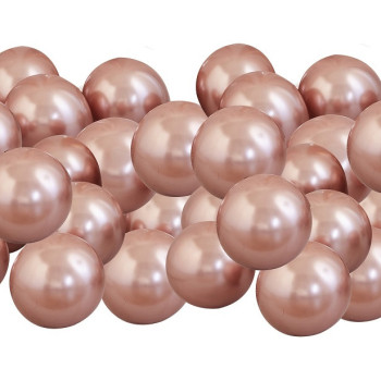 Kit mit 40 Mini-Ballons Rose Gold Chromé - Partyartikel - Bellefete.ch 2