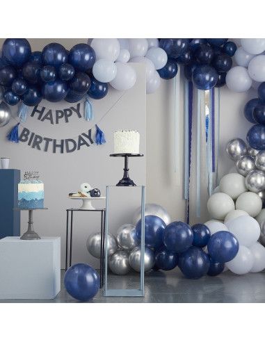 Kit de 40 mini ballons Argent Chromé - Déco fête, mariage et baby shower