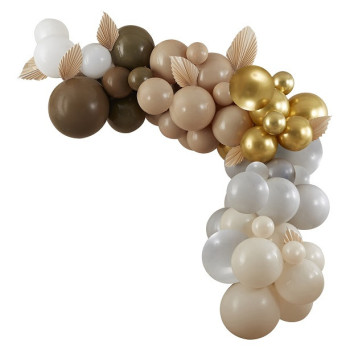 Arche de ballons Taupe, Marron et Or - Déco de fête - Ballons de fête - Bellefete.ch 2