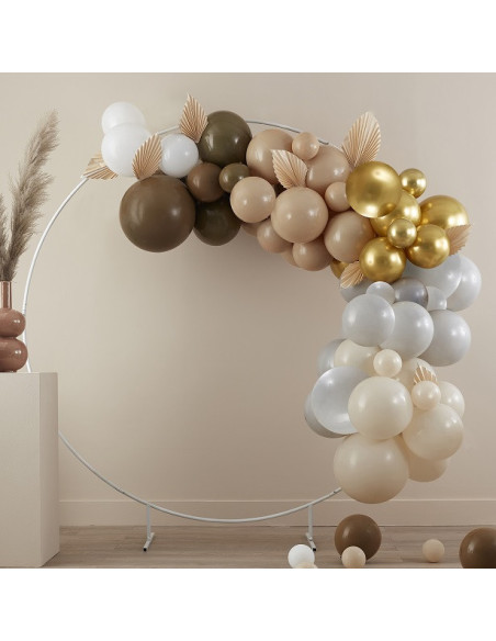 Arco di palloncini Taupe, Marrone e Oro - Decorazione di festa - Palloncini di festa - Bellefete.ch