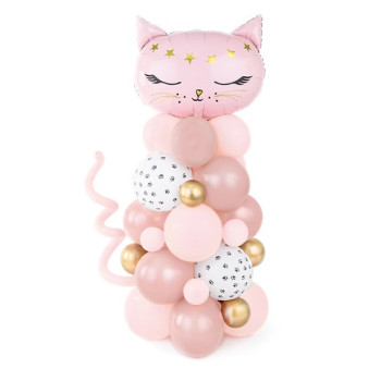 Arco di palloncini gatto rosa – decorazione compleanno bambino dolce e festosa | BelleFete.ch