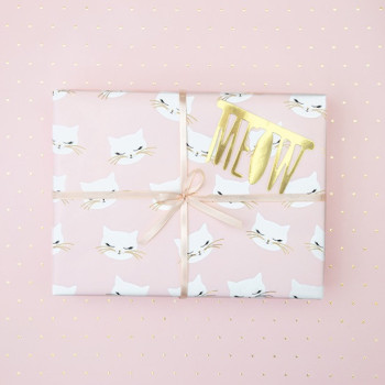 Carta da regalo Gatto Rosa per compleanno bambino, motivi colorati e tema gatto rosa