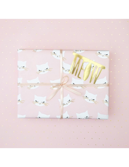Carta da regalo Gatto Rosa per compleanno bambino, motivi colorati e tema gatto rosa