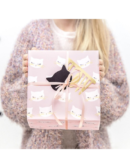 Carta da regalo a forma di gatto rosa - Festa per bambini | BelleFete.ch