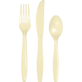 Posate in plastica avorio - Stoviglie usa e getta - Bellefete.ch - Svizzera