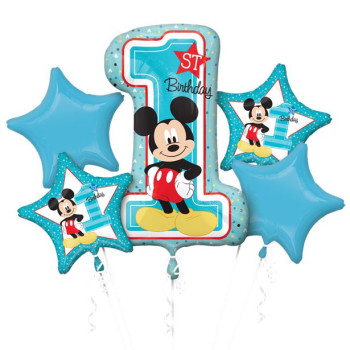 Ballonstrauß zum 1. Geburtstag - Mickey Mouse - Bellefete.ch