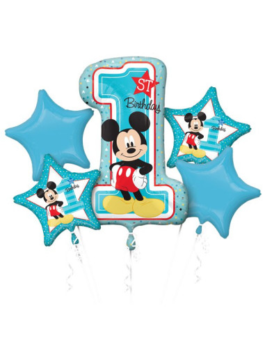 Bouquet de ballons pour 1er Anniversaire - Mickey Mouse - Bellefete.ch