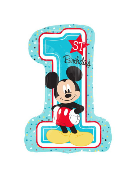 Großer Ballon zum 1. Geburtstag Mickey Mouse - Dekoration zum Geburtstag von Kindern - Bellefete.ch