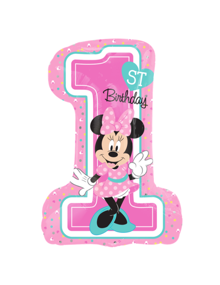 Grande palloncino 1° compleanno Minnie Mouse - Decorazione Compleanno Bambino - Bellefete.ch