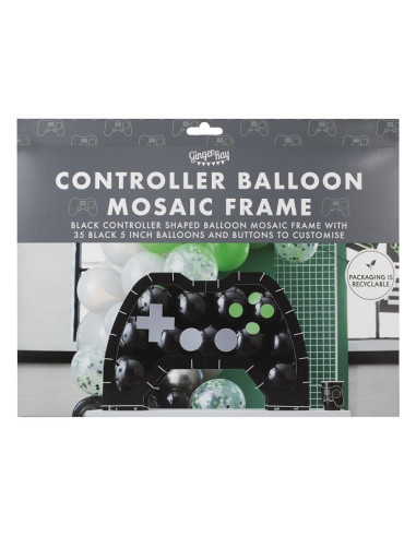Gamepad Mosaik Ständer Kit mit Luftballons - Gaming Geburtstagsdekoration