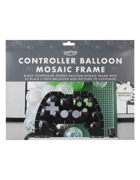 Gamepad Mosaik Ständer Kit mit Luftballons - Gaming Geburtstagsdekoration