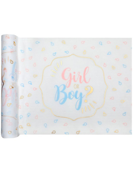 Chemin de table pour Baby Shower Girl or Boy - Gender Reveal - Fête de révelation - Bellefete.ch