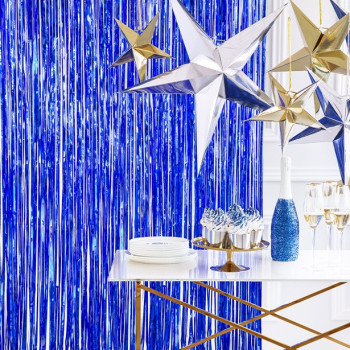 Tenda da festa metallizzato in Blu Reale - Decorazione Matrimonio, Compleanno & Baby Shower - Bellefete.ch