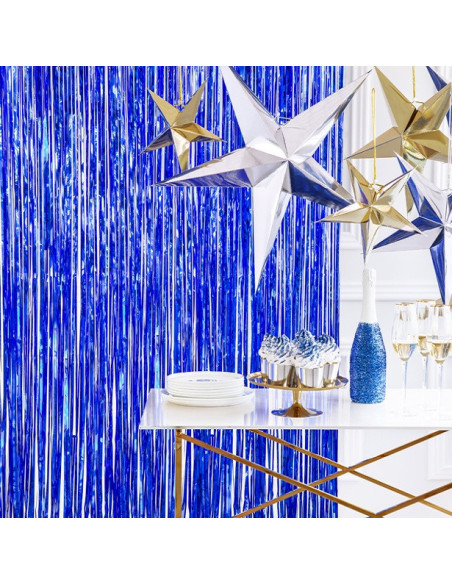 Tenda da festa metallizzato in Blu Reale - Decorazione Matrimonio, Compleanno & Baby Shower - Bellefete.ch