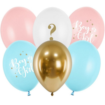 Kit Ballons Baby Shower Boy or Girl – Gender Reveal fête bébé (6 pcs) - Bellefete.ch - Boutique Suisse