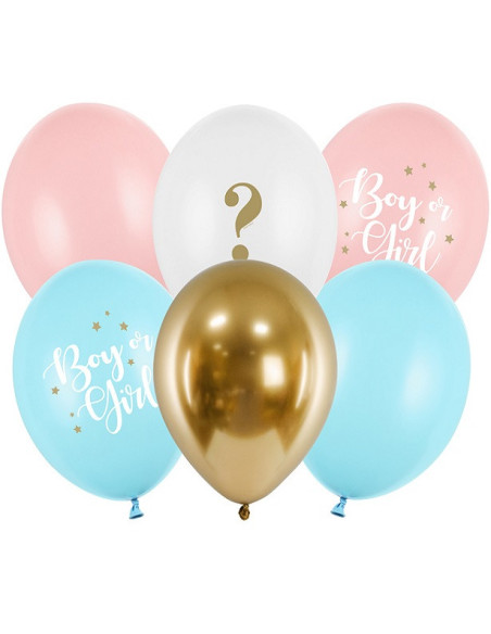 Baby Shower Ballons Kit Junge oder Mädchen – Gender Reveal Kinderparty (6 Stück) - Bellefete.ch - Shop Schweiz