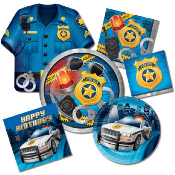 Gerichte in Form von Polizistenhemden für Babygeburtstag, Polizeipartydekoration 2