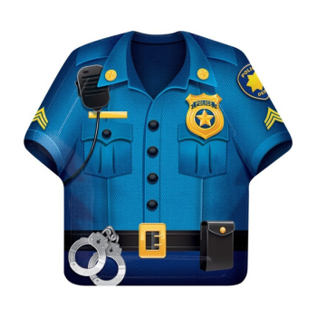 Gerichte in Form von Polizistenhemden für Babygeburtstag, Polizeipartydekoration