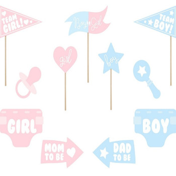 Accessoires photo Baby Shower "Boy or Girl" - Gender Reveal - Bellefete.ch 2