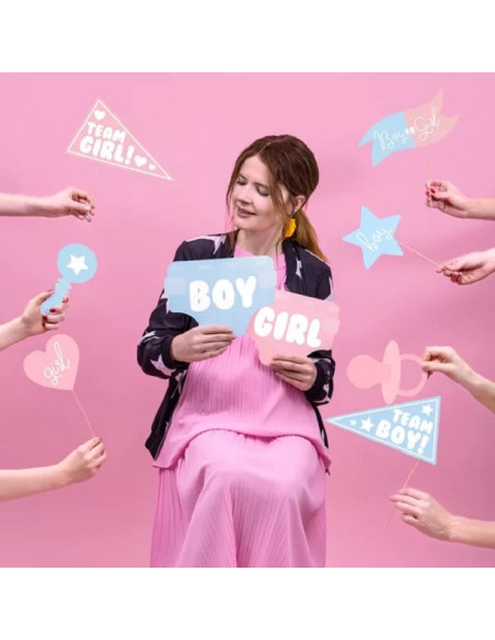 Fotozubehör Babyparty "Junge oder Mädchen" - Gender Reveal - Bellefete.ch