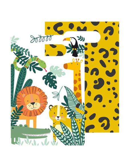Safari-Geschenktüten mit bunten Tieren zum Geburtstag von Kindern, perfekt für Überraschungen und Süßigkeiten