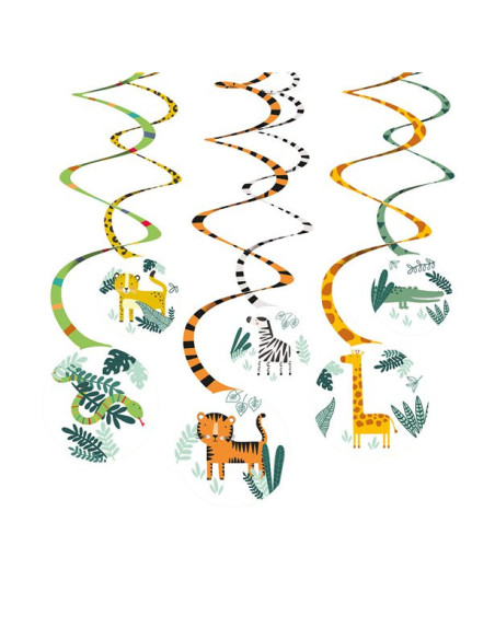 Decorazioni per feste da appendere Animali Safari per compleanno bambino, motivi colorati e festivi