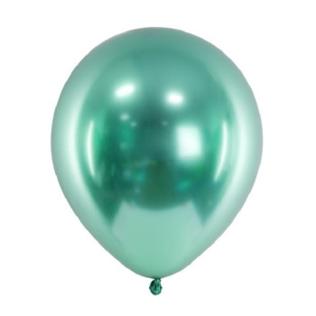 SATIN-CHROM-BALLON MIT GRÜNEM SPIEGELEFFEKT