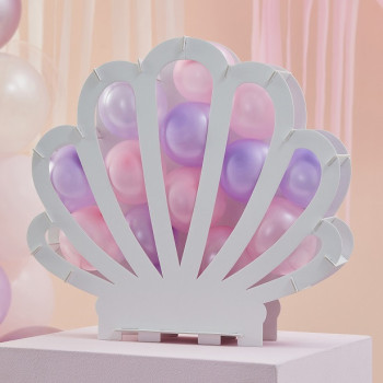 Kit di supporto a mosaico di palloncini a forma di conchiglia - Bellefete.ch - Svizzera - Decorazioni di compleanno Sirena