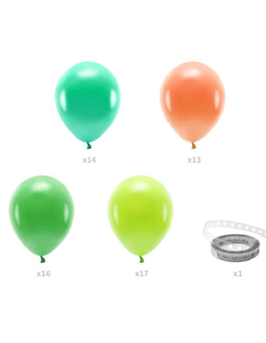 Grüner und oranger Ballonbogen - Partydekoration