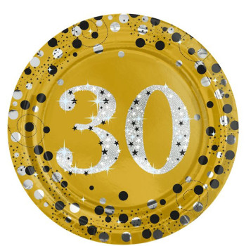 Assiettes 30 Ans "Joyeux Anniversaire" - Bellefete.ch - Suisse - Décorations de table 30 ans