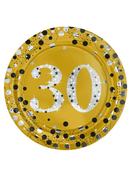 Assiettes 30 Ans "Joyeux Anniversaire" - Bellefete.ch - Suisse - Décorations de table 30 ans