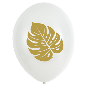 Palloncini in lattice con foglie tropicali 2