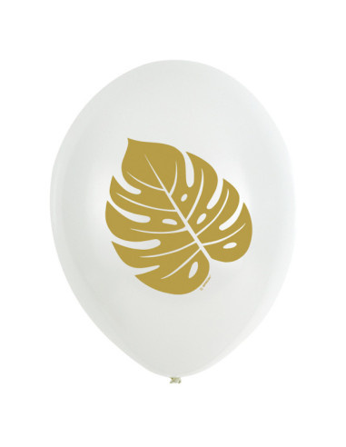 Ballons en latex Feuilles Tropicales