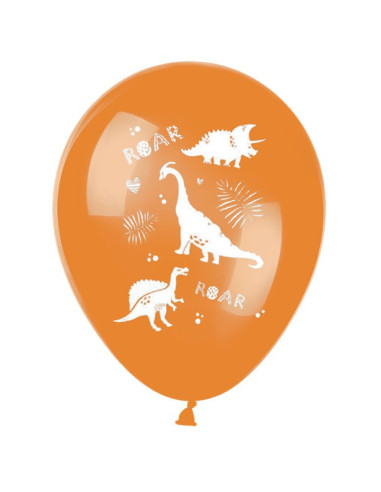 Ballons de fête en latex Dinosaures - Fête Thème Préhistorique