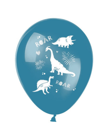 Ballons de fête en latex Dinosaures - Fête Thème Préhistorique