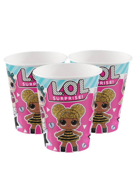 Geburtstagsgläser LOL Surprise - Partydekoration für Kinder - Bellefete.ch - Schweiz