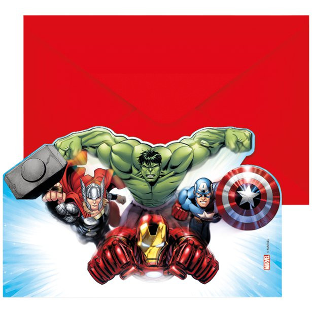 Invitations d'anniversaire Avengers