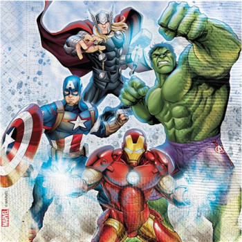 Serviettes d'anniversaire Avengers - Déco de fête - Bellefete.ch - Suisse