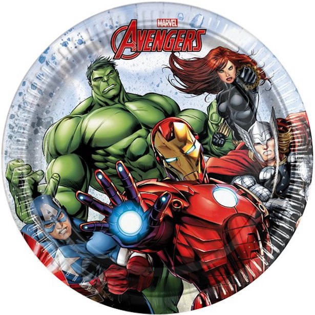 Assiettes d'anniversaire Avengers