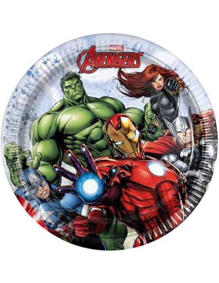 Piatti di compleanno Avengers - Decorazione di festa - Bellefete.ch - Svizzera