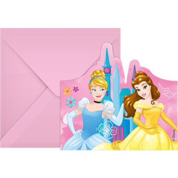 6 Party Einladungskarten Prinzessinnen - Prinzessin Geburtstagszubehör - Bellefete.ch