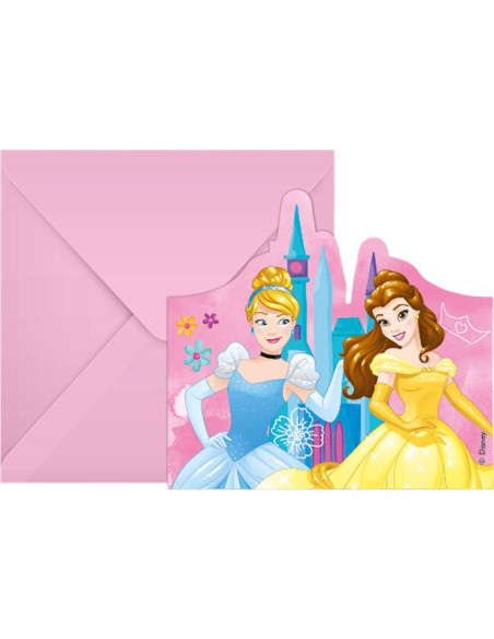 6 Cartes d'invitation de fête Princesses - Accessoires d'anniversaire Princesse - Bellefete.ch 6 Cartes d'invitation de fête Princesses - Accessoires d'anniversaire Princesse - Bellefete.ch
