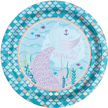 Assiettes d'anniversaire Sirène - Déco de fête - Bellefete.ch - Suisse